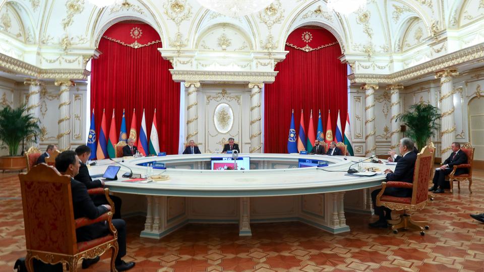 A view of the meeting of the Collective Security Treaty Organization, in Dushanbe, Tajikistan, on September 16, 2021